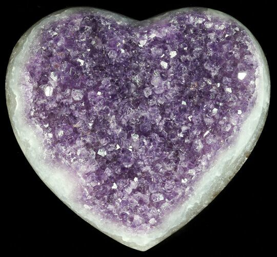 Purple Amethyst Crystal Heart - Uruguay #50911